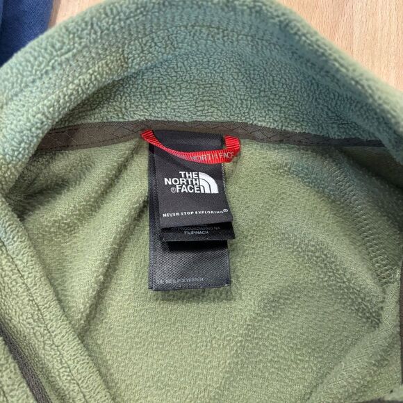 The North Face Fleece Quarter Zip Pullover Small Green - Picture 4 of 5